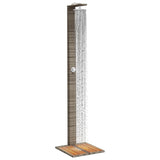 Outdoor Shower Grey 50x55x224 cm Poly Rattan and Acacia Wood 368207