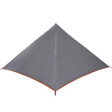 Family Tent Tipi 7-Person Grey and Orange Waterproof 94712