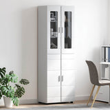 Highboard with Shelf FLORIN High Gloss White 60 x 35 x 182 cm 3397918