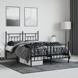 Bed Frame Black Powder-coated steel Double bed size Bed Frame 353555