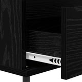 Sideboard with Drawer Black oak 35 x 40 x 70 cm Engineered wood 881698