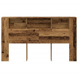 Headboard Cabinet Old Wood 180x18.5x102.5 cm Engineered Wood 856884