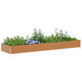 Garden Raised Bed 390 x 100 x 36 cm Galvanised Steel 42017361