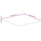 Table Top 70x70x3,8 cm Square Solid Wood Acacia 370997
