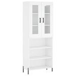 Highboard White 69.5x34x180 cm Engineered Wood 3198729