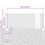 ZNTS Garden Fence Set Set of 2 Grey Metal Large Durable 3336846