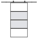 Sliding Door with Hardware Set 102.5x205 cm Tempered Glass&Aluminium 3333000