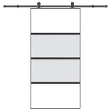 Sliding Door with Hardware Set 102.5x205 cm Tempered Glass&Aluminium 3333000