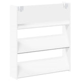 Wall Shoe Cabinets 2 pcs White 80x18x90 cm Engineered Wood 806778