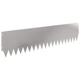 Lawn Edging 10 pcs 103 x 25 cm Steel Silver 8008400