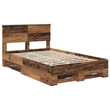 Bed Frame with Headboard Old Wood 120 x 190 cm Engineered Wood 3408288