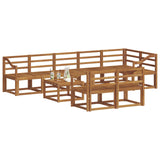 Outdoor Sofa Set 9 pcs Natural Solid Acacia Wood 3366617