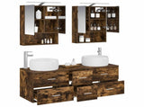Bathroom Furniture Set 5 pcs Smoked Oak 3407043