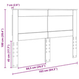 Headboard with Headboard Grey Sonoma 160 cm Engineered Wood 887438