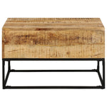 ZNTS Coffee Table 68x68x41 cm Rough Mango Wood 320817