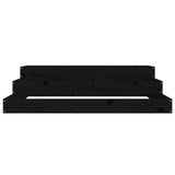Planter Black 107x107x27 cm Solid Wood Pine 823917