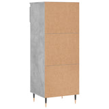 Shoe Cabinet Concrete Grey 40x36x105 cm Engineered Wood 831456