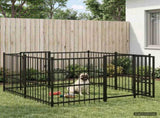 Outdoor Dog Playpen Black 192 x 192 x 100 cm Steel 3467734