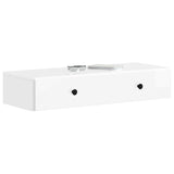 Wall-Mounted Side Table High Gloss White 87.5 x 34.5 x 17 cm 899179