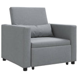 Pull out Sofa Bed Single Light grey 90 x 165 x 87 cm Fabric 42002684