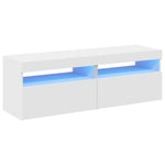 TV Cabinets with LED Lights 2 pcs White 60x35x40 cm 804410
