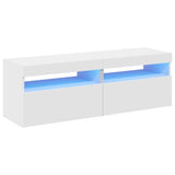 TV Cabinets with LED Lights 2 pcs White 60x35x40 cm 804410