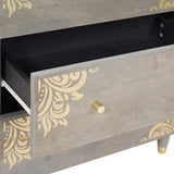 Bathroom Cabinet Set 3 pcs Grey and Gold 180 x 33 x 75 cm 3310152