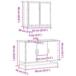 ZNTS 2 Piece Bathroom Furniture Set Grey Sonoma Engineered Wood 3300893