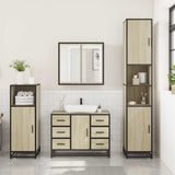 3 Piece Bathroom Furniture Set Sonoma Oak Engineered Wood 3300961
