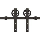 Sliding Door Hardware Kit 400 cm Steel Black 3295798