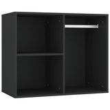 LED Dressing Table with Cabinets Black Engineered Wood 3082027