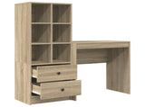 Desk with Drawer with Shelf with Storage 2 pcs Sonoma Oak 3337307