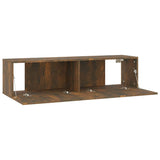 TV Wall Cabinet Smoked Oak 120x30x30 cm Engineered Wood 815099