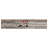 Kitchen Rug Washable Cooking Grey 60x300 cm Velvet 136548