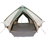 Teepee Tent 8-Person Green and White 490 x 410 x 210 cm 42004068
