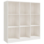 Book Cabinet/Room Divider White 104x33.5x110 cm Solid Pinewood 809973
