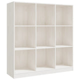 Book Cabinet/Room Divider White 104x33.5x110 cm Solid Pinewood 809973
