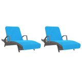 Beach Towels 2 pcs Turquoise 75x200 cm Fabric 400 GSM 362680