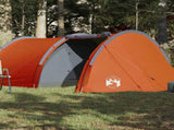 Camping Tent Tunnel 4-Person Orange Waterproof 94396