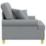 XL Armchair with Cushions Light Grey Fabric 42043483