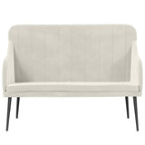 Bench Cream 110x76x80 cm Velvet 351472