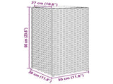 Garden Planters 2 pcs Grey 30x30x60 cm Poly Rattan 3210518