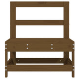 Garden Middle Sofas 2 pcs Honey Brown Solid Wood Pine 825516