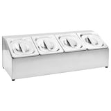 Gastronorm Container Holder with 4 GN 1/6 Pan Stainless Steel 51221