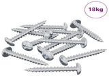 Wood Screw 8182 pcs Silver M4 x 28 mm Iron 864513