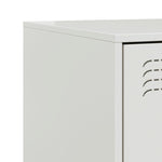 ZNTS Bedside Cabinet White 34.5x39x44 cm Steel 841629