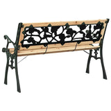 Garden Bench with Cushion Brown 116 x 54 x 73 cm Wood 319570