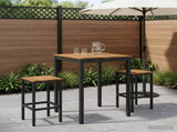 Garden Bar Table Natural and Black 70 x 68.5 x 105 cm 901334