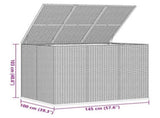 Garden Cushion Box PE Rattan 145x100x103 cm Brown 317230