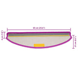 Stair Mats 30 pcs 65x21x4 cm Violet Half Round Large 3365817